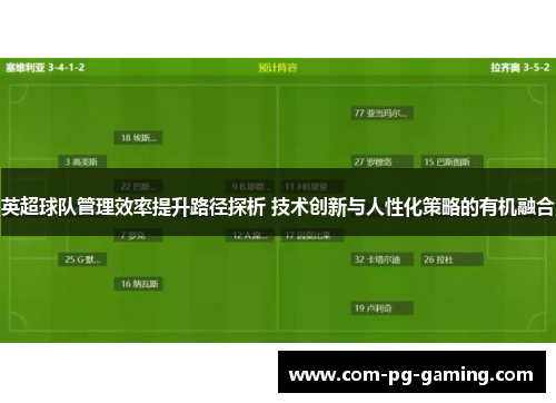 英超球队管理效率提升路径探析 技术创新与人性化策略的有机融合 英超球队管理效率提升路径探析 技术创新与人性化策略的有机融合