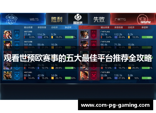 观看世预欧赛事的五大最佳平台推荐全攻略
